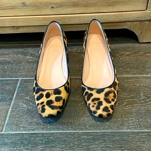 J Crew leopard print work pumps